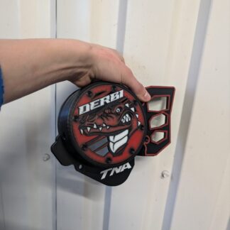 Derbi Euro 3/4 "CROC" 3D Ignition cover - Red